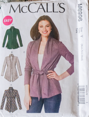 McCalls 6996 Misses Jacket Pattern Sz Y:  Extra Small, Small & Medium
